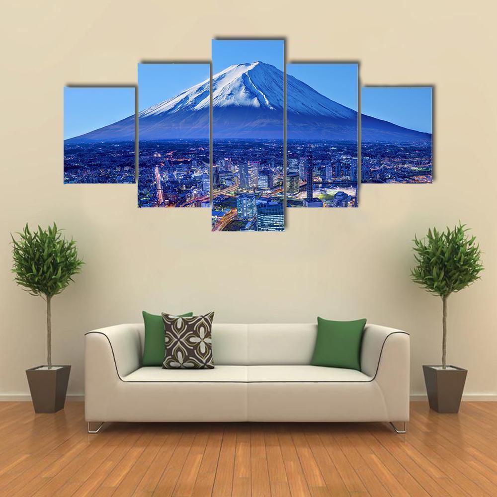 Skyline Of Mt Fuji And Yokohama – Nature Canvas Wall Art