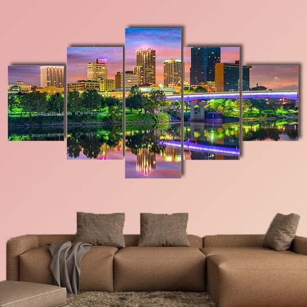 Skyline On The Arkansas River – Nature Canvas Wall Art