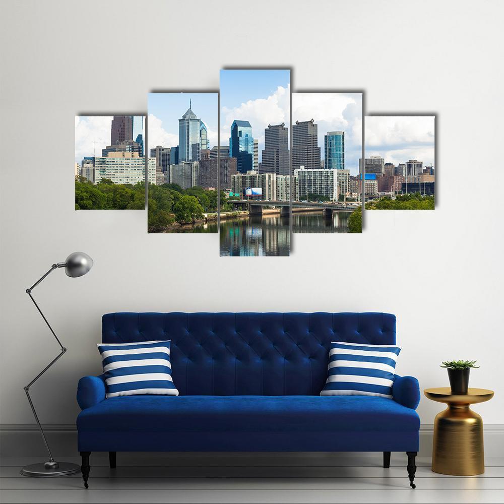 Skyline View Of Philadelphia – Nature Canvas Wall Art