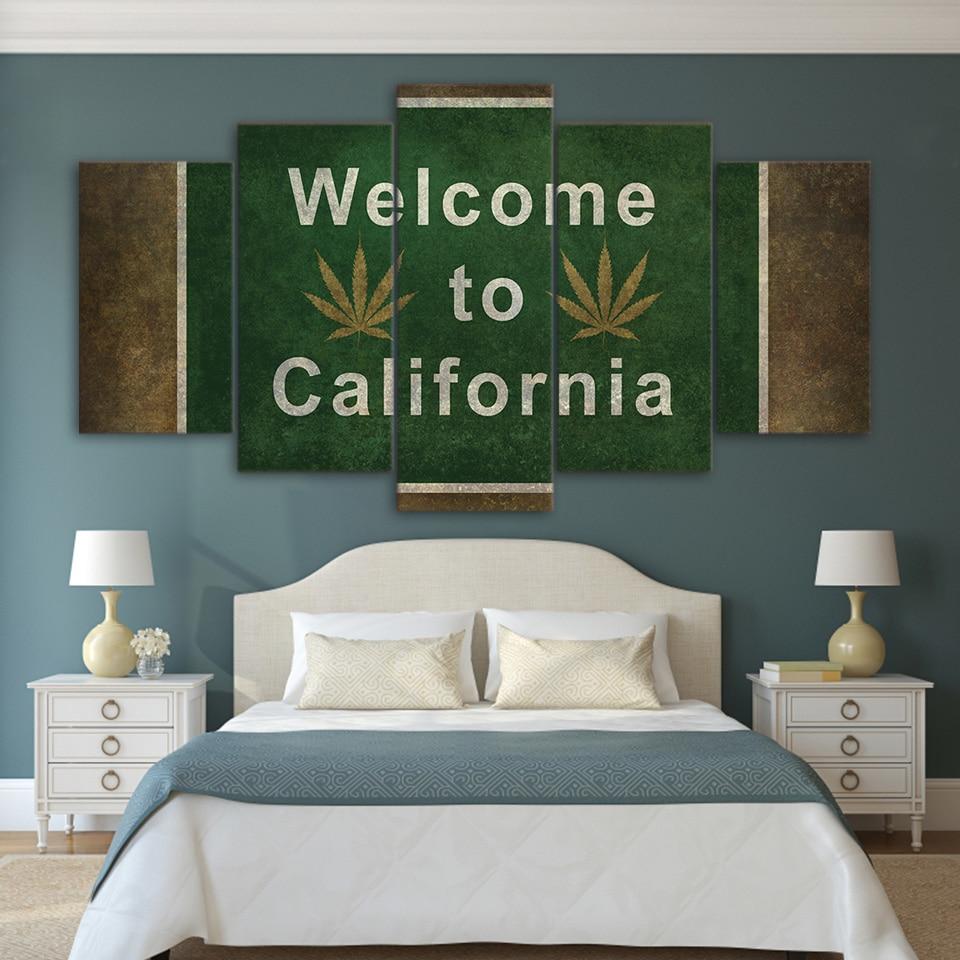 Slogan Welcome To California – Abstract Canvas Wall Art