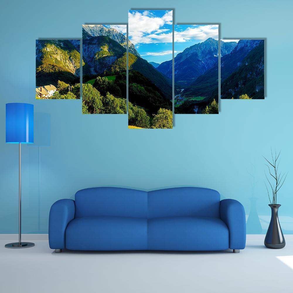 Slovenia Mountain And Valley – Nature Canvas Wall Art