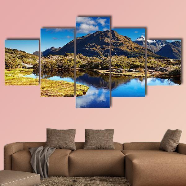 Small Lake At The Key Summit In New Zealand – Nature Canvas Wall Art
