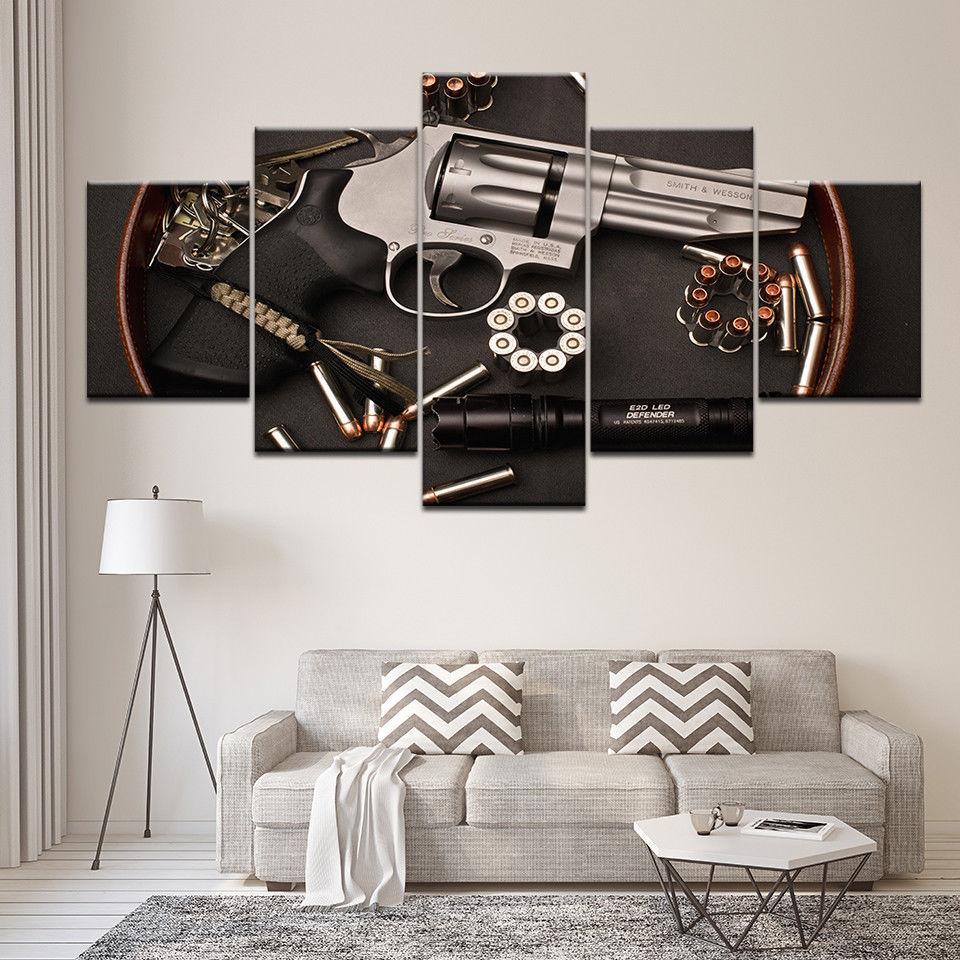 Smith &Amp; Wesson Gun 2Nd Amendment – Army Canvas Wall Art