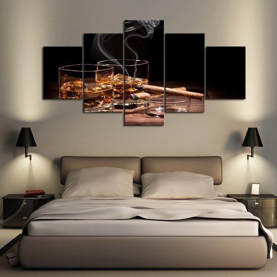 Smokey Whiskey – Abstract Canvas Wall Art