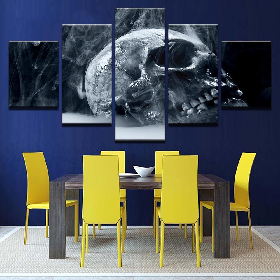 Smoky Skull – Halloween Canvas Wall Art