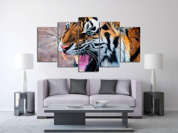 Snarling Tiger – Animal Canvas Wall Art