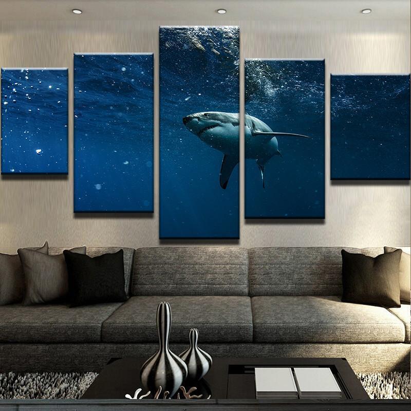 Sneaky Shark – Animal Canvas Wall Art