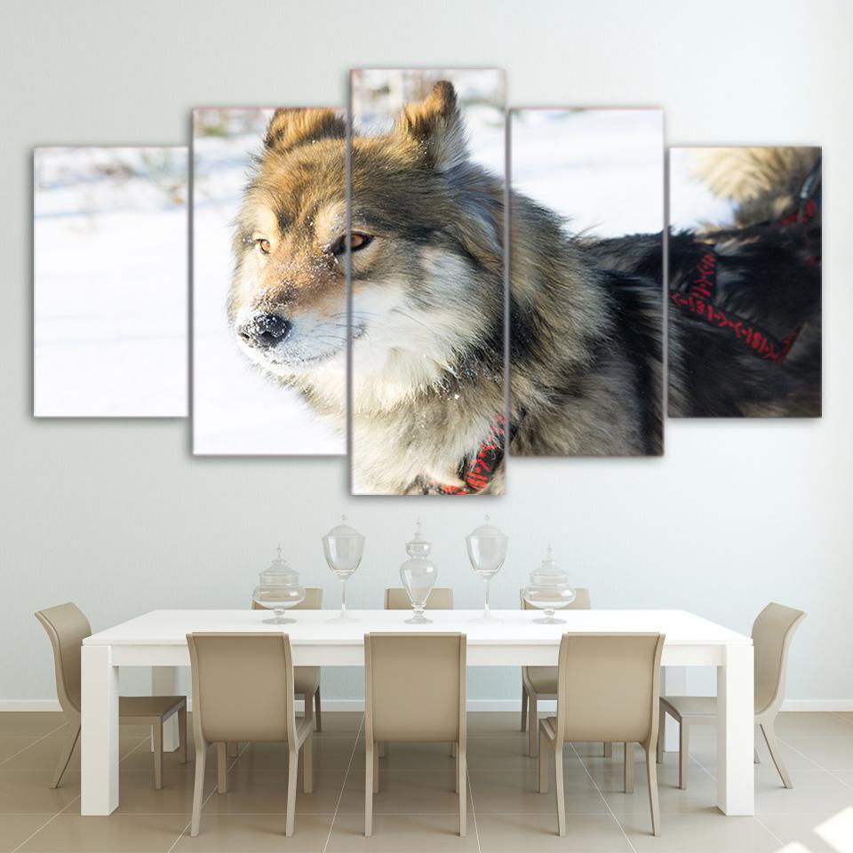 Snow Animals Wolf – Animal Canvas Wall Art