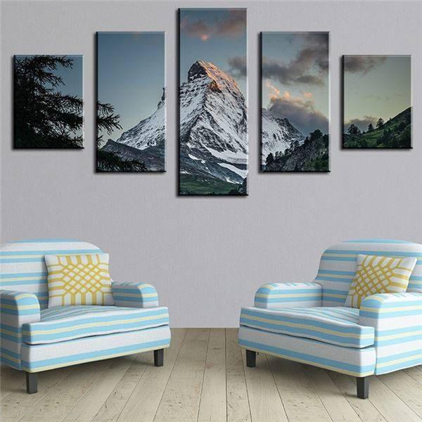 Snow Cap Mountain – Nature Canvas Wall Art