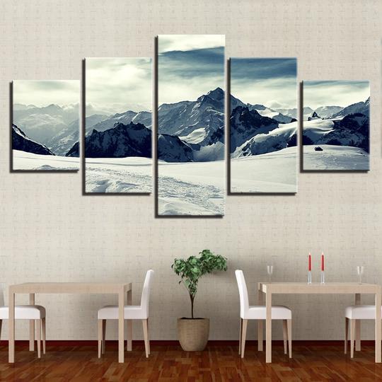 Snow Capped Mountains – Nature Canvas Wall Art