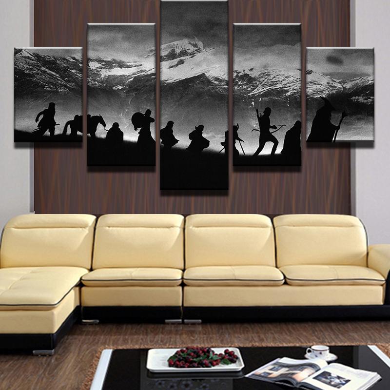 Snow Capped Mountains Scenery – Movie Canvas Wall Art
