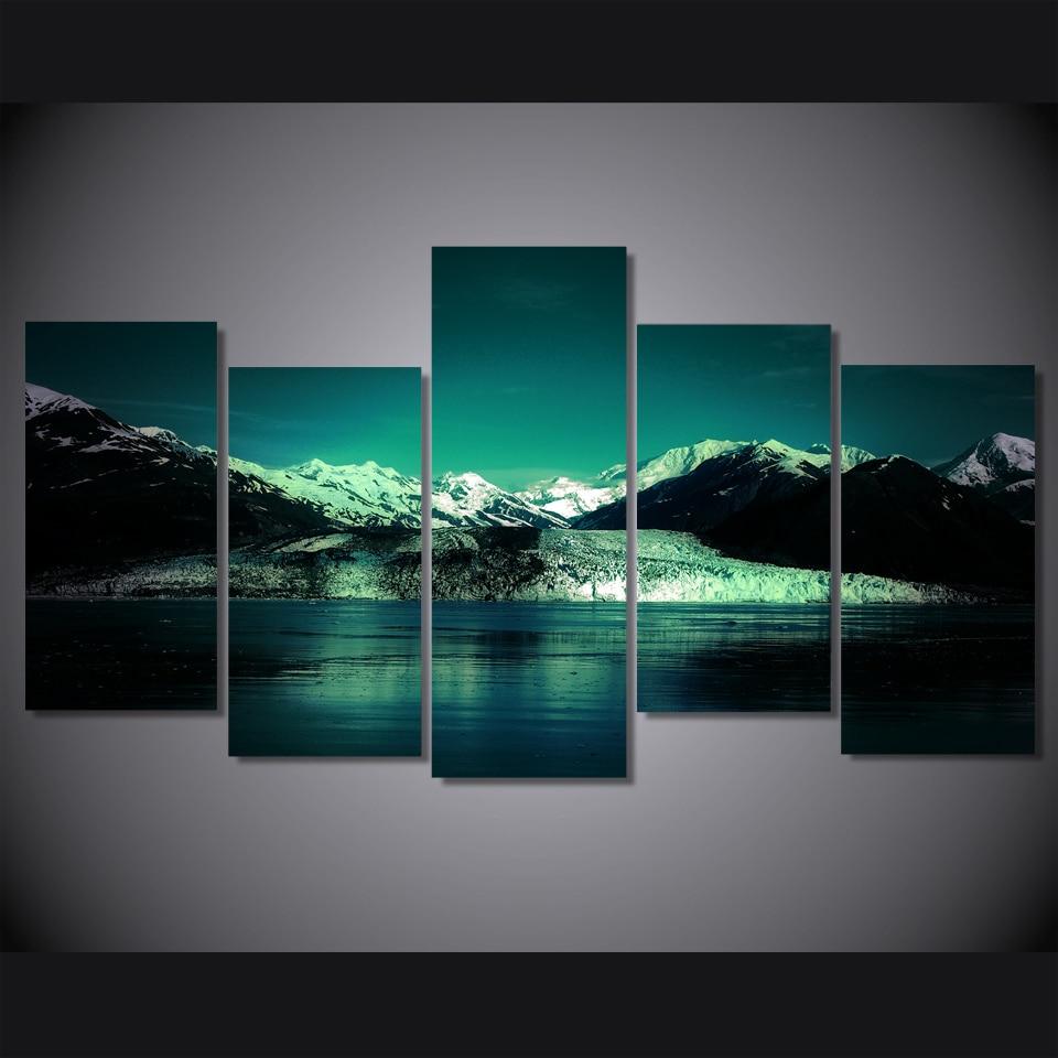Snow Mountain Lake 1 – Nature Canvas Wall Art