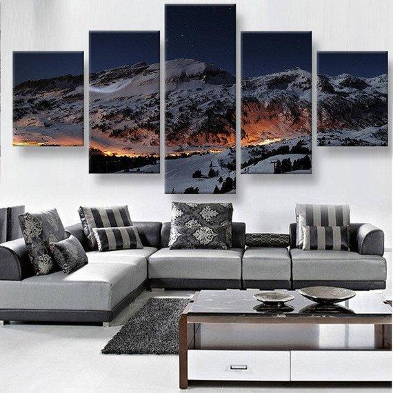 Snow Mountain Large – Nature Canvas Wall Art
