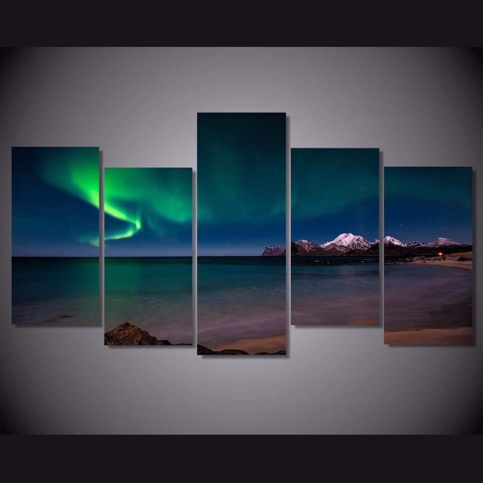 Snow Mountain Polar Landscape – Nature Canvas Wall Art