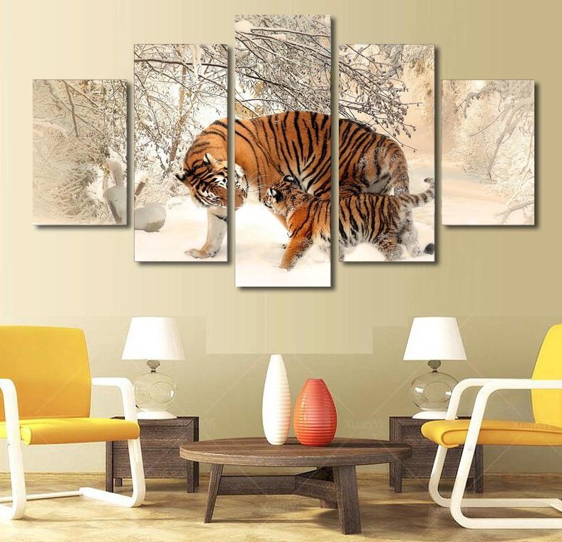 Snow Mountain Tiger – Animal Canvas Wall Art