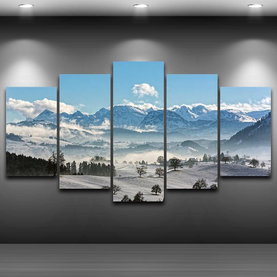 Snow Mountains Natural – Nature Canvas Wall Art