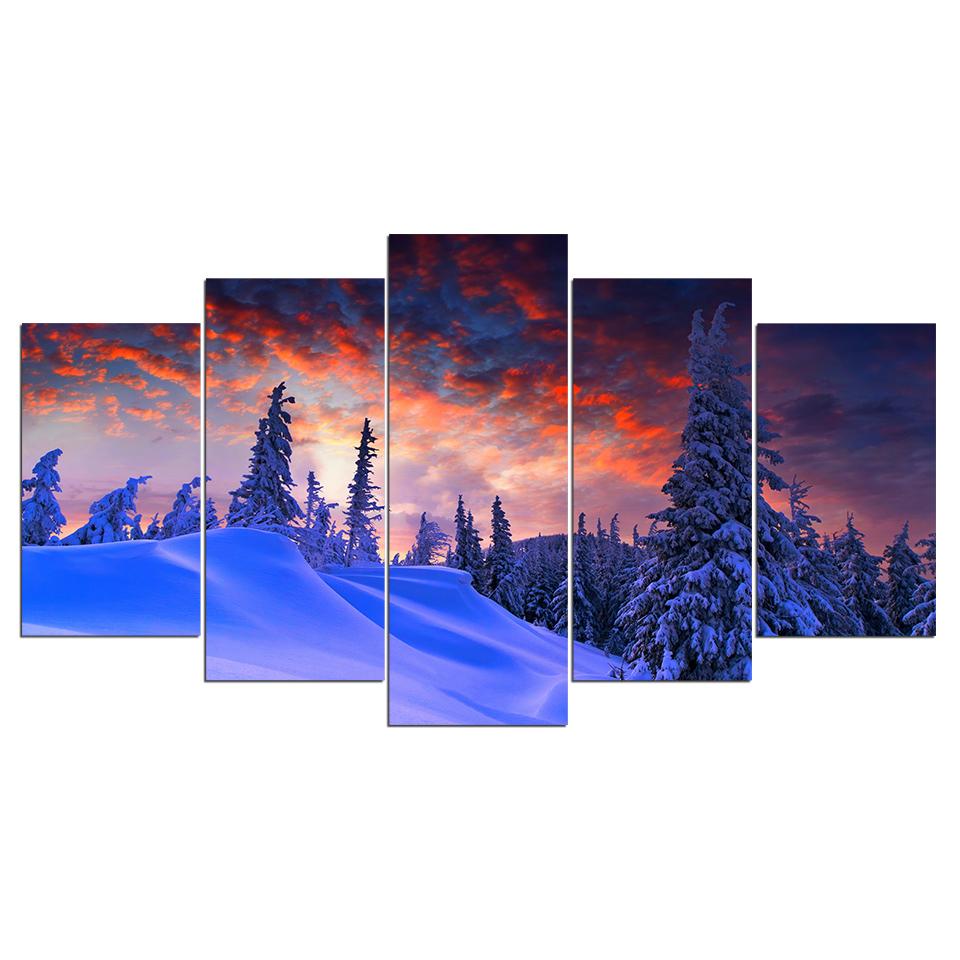 Snow Scene 01 – Nature Canvas Wall Art