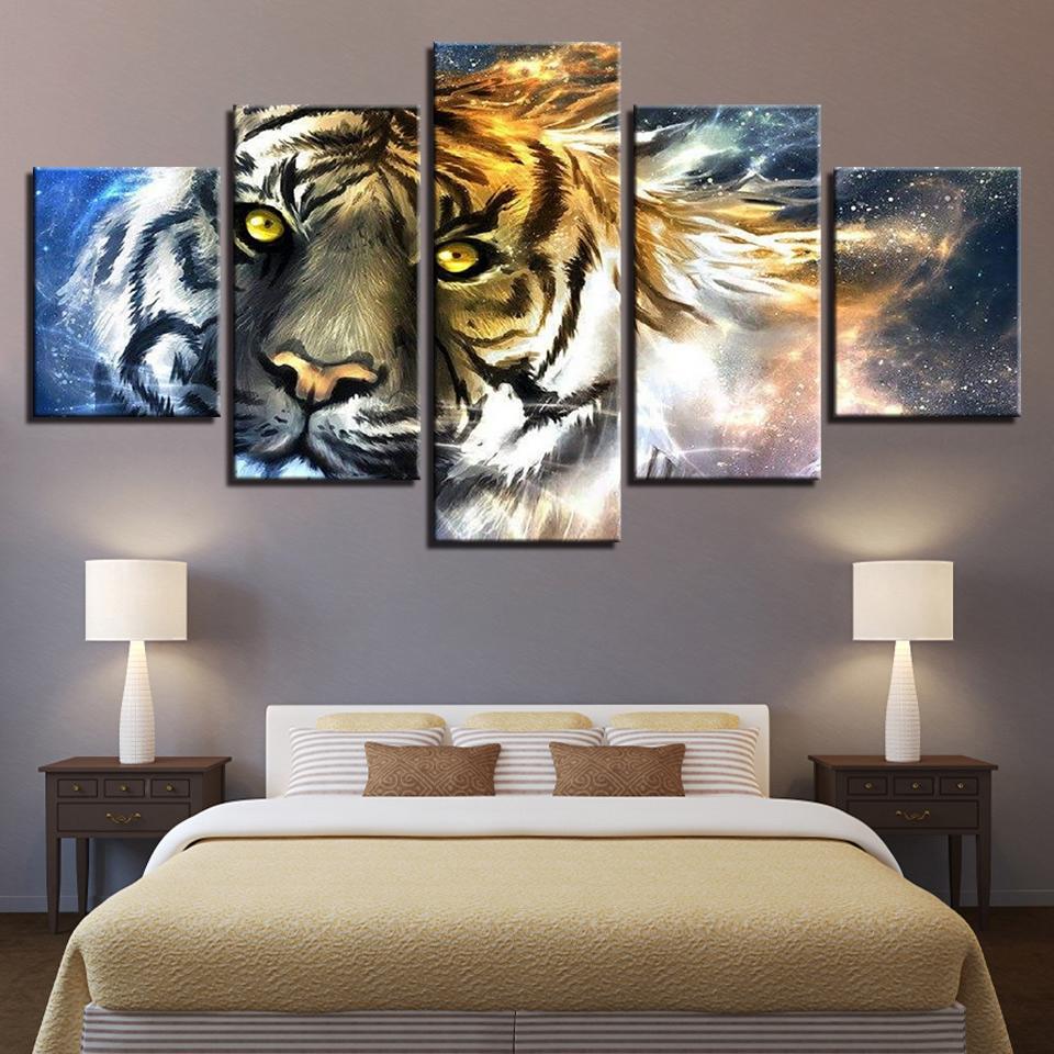 Snow Tiger 02 – Abstract Canvas Wall Art