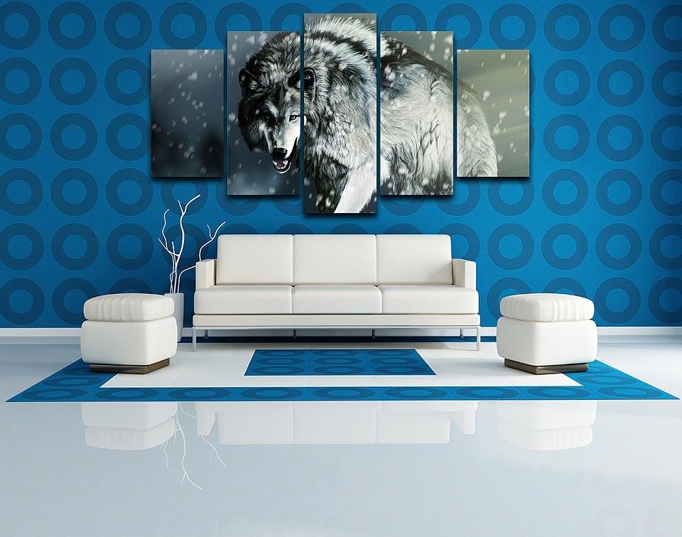 Snow Wolf 03 – Animal Canvas Wall Art