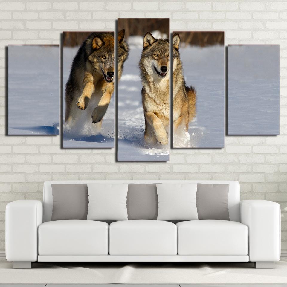 Snow Wolf 6 – Animal Canvas Wall Art