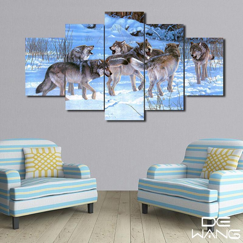 Snow Wolves – Animal Canvas Wall Art