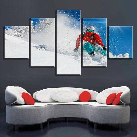 Snowboard Mountain – Sport Canvas Wall Art