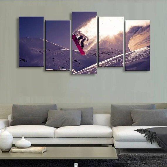 Snowboard Snow – Sport Canvas Wall Art