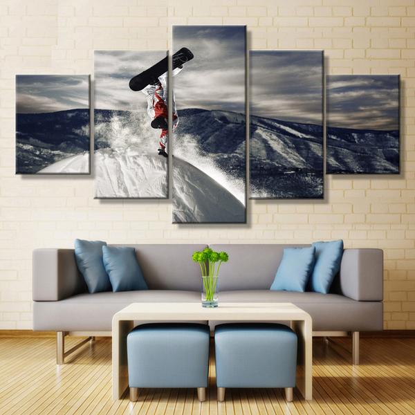 Snowboard Trick Handstand – Sport Canvas Wall Art