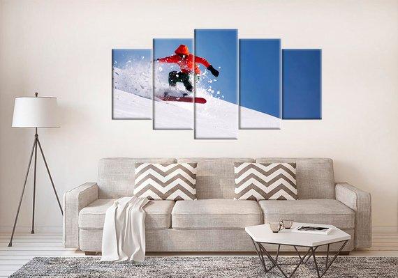 Snowboarding Ski Jumping – Sport Canvas Wall Art