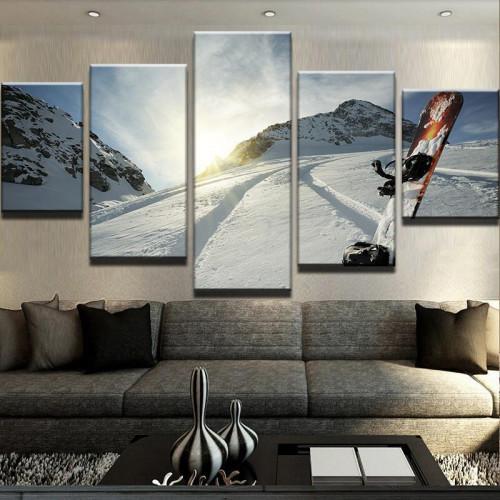 Snowboarding View – Nature Canvas Wall Art