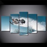 Snowmobiles Snow Landscape – Sport Canvas Wall Art