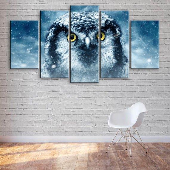 Snowy Owl 01 – Animal Canvas Wall Art