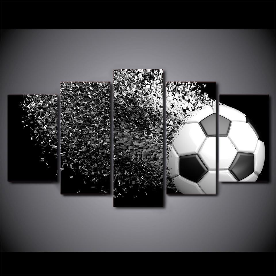 Soccer Ball Exploding Sport – Canvas Wall Art