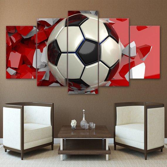 Soccer Football – Abstract Sport Canvas Wall Art