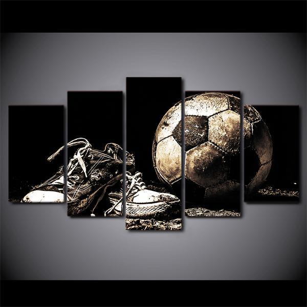 Soccer Football Ball Cleats – Sport Canvas Wall Art
