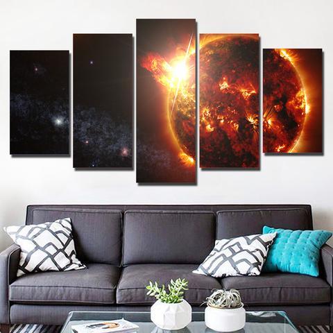 Solar Flare Storm – Space Canvas Wall Art