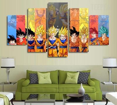Son Goku Transformations – Anime Canvas Wall Art