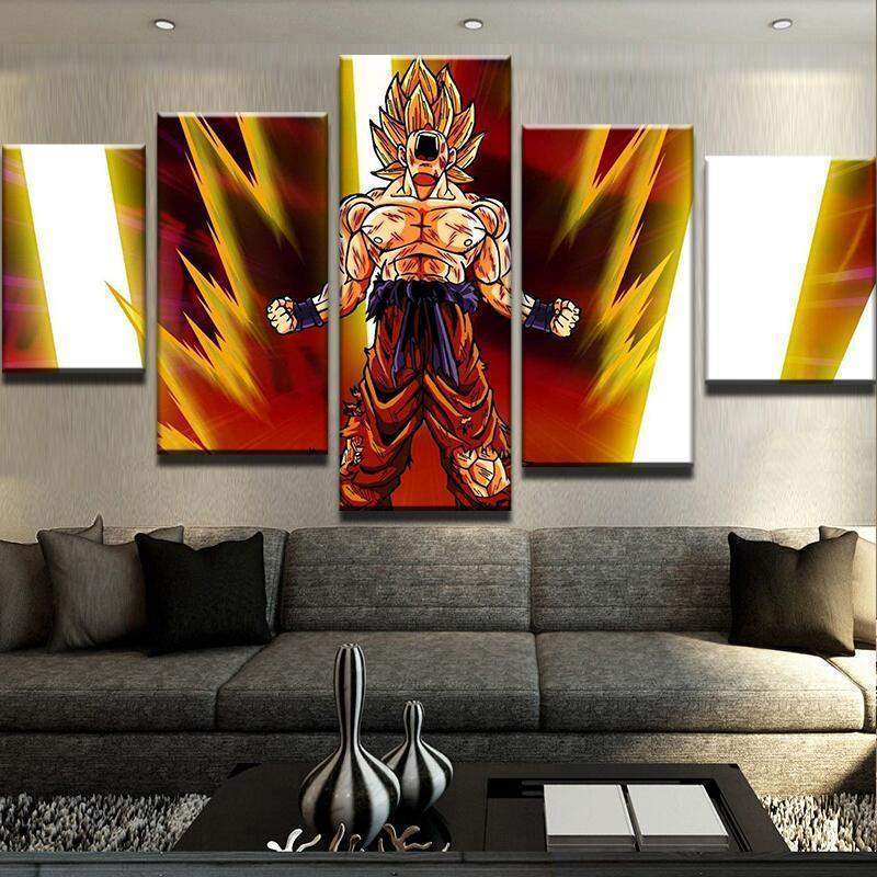 Songoku Super Saiyan Dragon Ball Z – Anime Canvas Wall Art