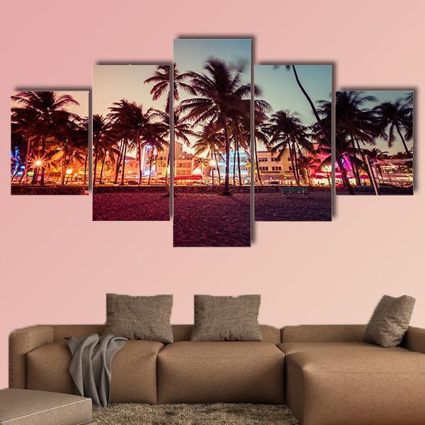 South Beach In Florida – Nature Canvas Wall Art