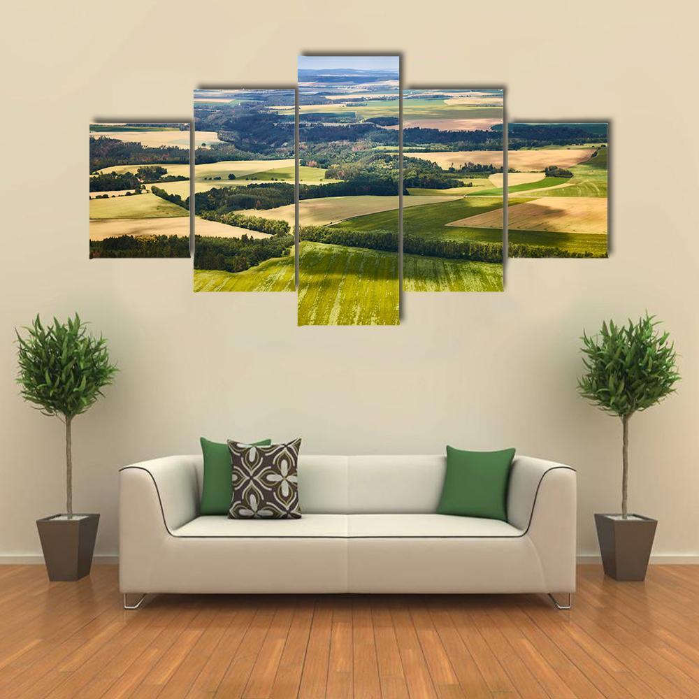 South Bohemian Landscape With Fields And Forests – Nature Canvas Wall Art