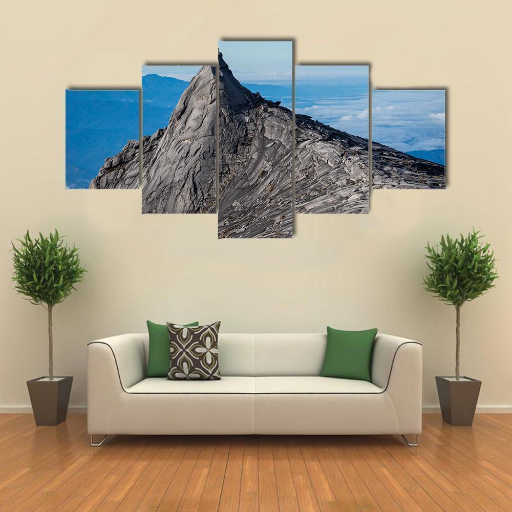 South Peak Of Kinabalu Mountain – Nature Canvas Wall Art