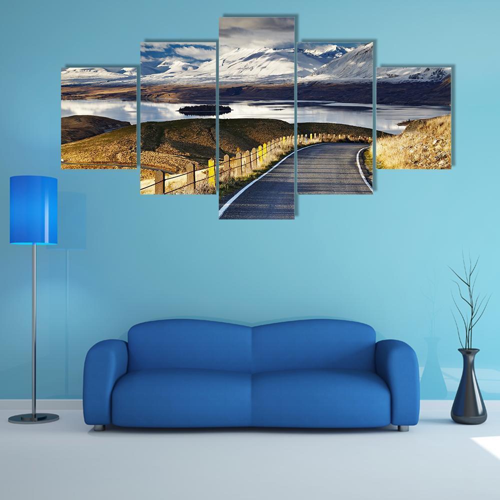 Southern Alps And Lake Tekapo With Mount John – Nature Canvas Wall Art