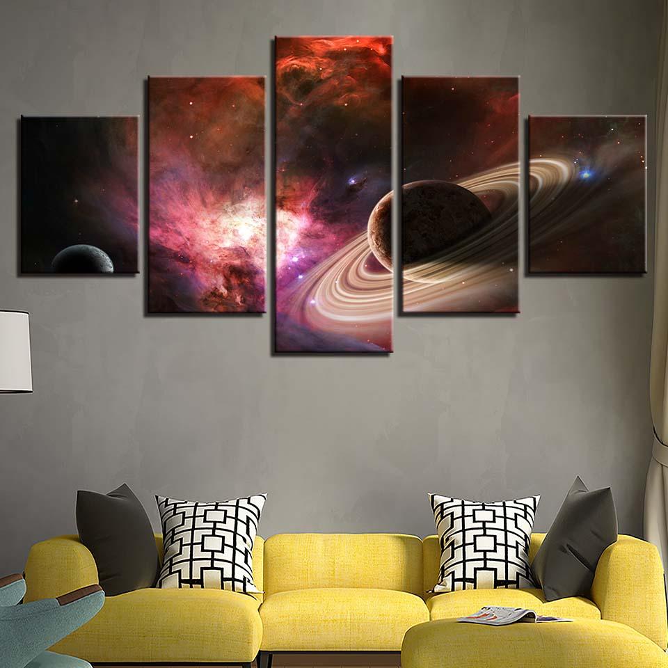 Space Galaxy Saturn Planet – Space Canvas Wall Art