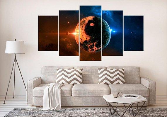Space Planet Galaxy – Space Canvas Wall Art