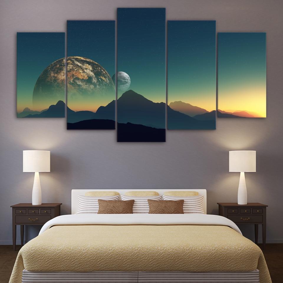 Space Planets Starry Sky 01 – Space Canvas Wall Art