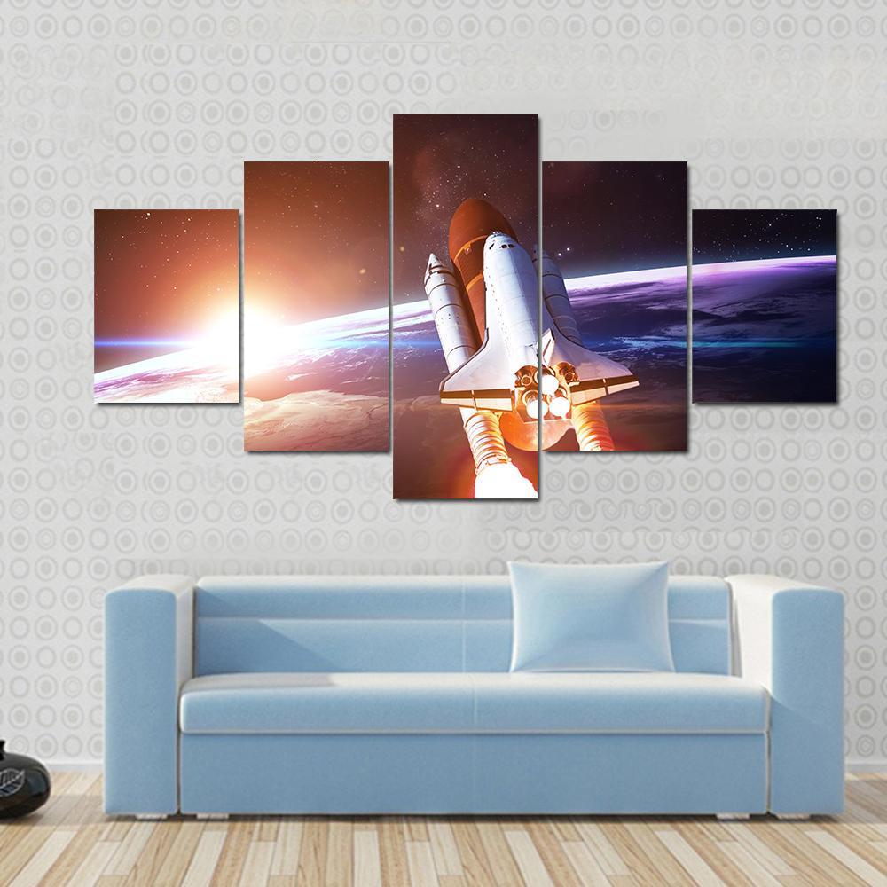 Space Shuttle Taking Off On A Mission – Space Canvas Wall Art