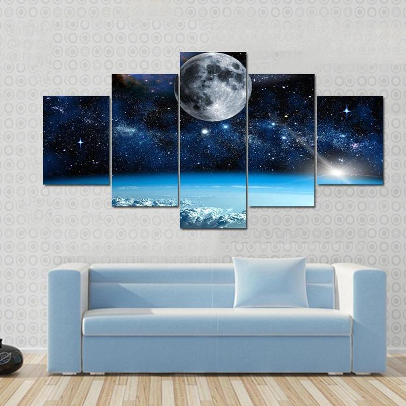 Space View From Earth – Space Canvas Wall Art