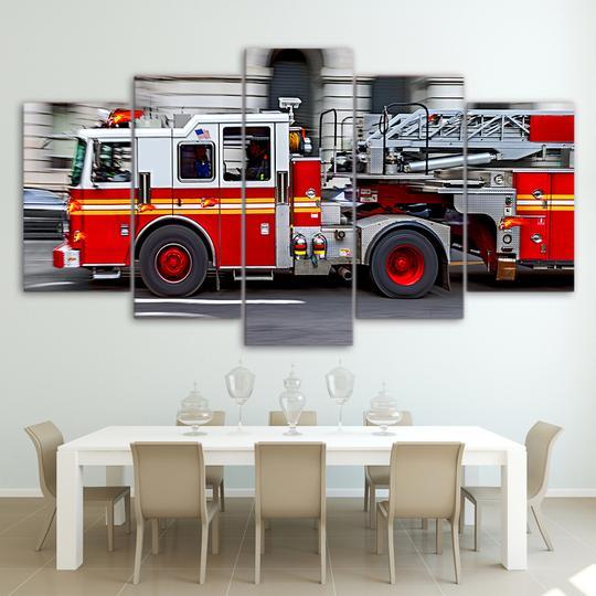Speeding Fire Engine – Automative Canvas Wall Art