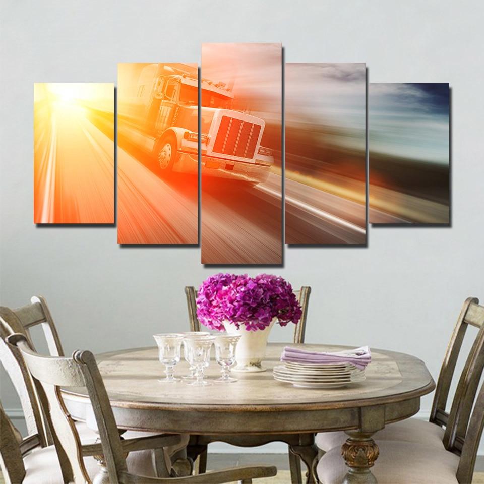 Speeding Large Truck – Automative Canvas Wall Art