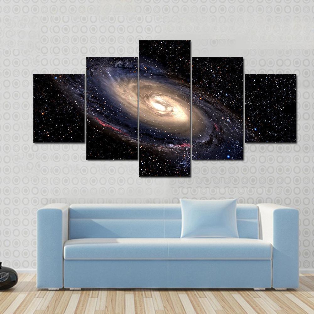 Spiral Galaxy In Deep Space With Star Field – Space Canvas Wall Art